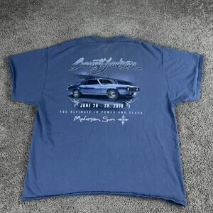 Barrett Jackson Shirt Mens 2XL Blue Mohegan Sun 2019 Car Show Graphic Tee
